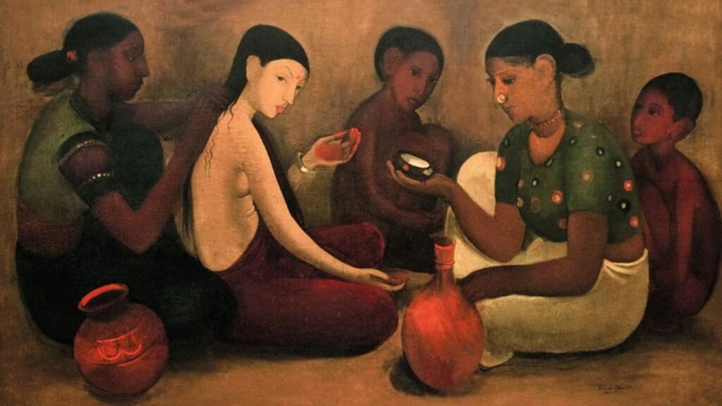 Bride's Toilet, Painting by Amrita shergil