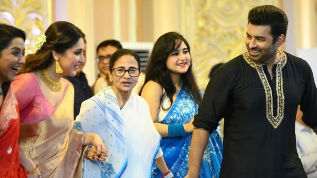 Mamata Banerjee at durga puja carnival